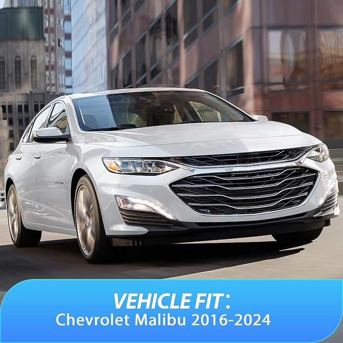 in Channel Window Visors for Chevrolet (Chevy) Malibu 2016-2024 2025 Side Window Deflectors Rain Guards, Smoke Tint, Reduce Wind Noise, Car Wash Safe, 4PCS