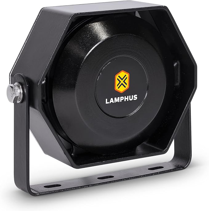 SoundAlert 100 W Compact Slim Speaker [118-124 dB] [IP66 Waterproof] [Universally Compatible] Air Horn Speaker for Emergency Police Fire Vehicles