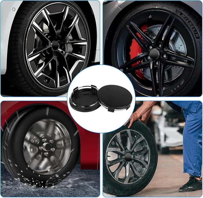 Car Wheel Center Hub Cover for Hyundai Tucson 2022-2024 2025, 60MM/2.36In 4Pack Wheel Caps,Black