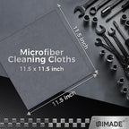 Microfiber Cleaning Cloth, 400 Pack Microfiber Towels for Cars Commercial Grade Work Rags Bulk Detailing Cloth for Automotive Bar Mechanic Restaurant Garage Housekeeping, 11.5"x 11.5", Grey