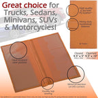 Registration and Insurance Card Holder - Car Organizer - Orange | Vehicle Glove Box Document Organizer, Auto Essential Paperwork Holder for Contact Information Cards, Interior Car Accessories