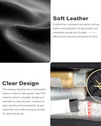 2Pack Clear Makeup Bags Set, Portable Makeup Brush Bag, Zipper Storage Bag Organizer Pouch, Versatile Storage Stationery, Travel Storage Bag, Portable Cosmetic Storage Bag (Black)