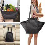 Car Seat Organizer - Large Capacity Passenger Seat Storage Travel Bag, Portable, Foldable and Collapsible Miscellaneous Car Hanging Bags, Reusable Shopping Tote with Drawstrings
