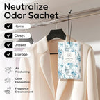 20 Pack Scented Sachets Air Freshener for Home：Fresh Linen Hanging Fragrance Potpourri Bag – Home Decor Odor Freshener for Closet, Drawer, Storage, Suitcase, Bathroom – Housewarming Gift