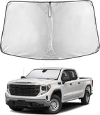 Windshield Sunshade Compatible for Chevy Silverado/GMC Sierra 1500 2500 3500 2019-2024 2025 2026, Front Windshield Sun Shade Cover, UV Heat Protector, Car Sun Visor Interior Heat Protection