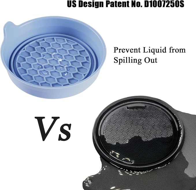 Car Cup Coaster Universal Automotive Waterproof Non-Slip Cup Holders Sift-Proof Spill Holder Car Interior Accessories 4 Pack Gray Blue