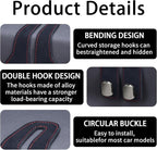 2 Pack Car Seat Headrest Hooks for Purses and Bags, Car Purse Holder With Double Metal Hooks, Headrest Back Seat Handbags Hook, Universal Car Purse Hanger, Cute Car Hanging Accessories, Black