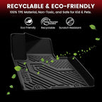 Floor Mats & Cargo Mat with Seatback for Hyundai Tucson 2021 2020 2019, All Weather TPE Car Mats Custom Fit Hyundai Tucson 2019-2021 Floor Liners & Trunk Mat with Backrest, Black