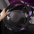Purple Butterfly Steering Wheel Covers, 14.5" to 15.5" Car Wheel Cover Universal Fit for Suvs, Small Trucks, Sedans, Cars for Cute Women Girly (Black and Purple)