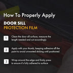 Clear Universal Door Sill Guard - 60" x 2.75" - Ultimate Protection for Car or Truck Door Sills against High Traffic and Damage, Easy to Install Interior Protection Film Kit