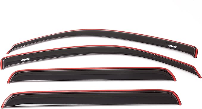 AVS in-Channel Ventvisor/Window Deflectors | Fits 2015-2024 Ford F-150, 2017-2024 Ford F-150 Raptor SuperCrew, 4 pcs. | Smoke - 194975
