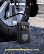 Fanttik X9 Pro Portable Tire Inflator for Compact Car, 1Min Fast Inflate Electric Bike Pump with Digital Tire Pressure Gauge, 150PSI Air Compressor for Electric Bikes, Motorcycle, Ball