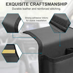 Car Window Armrest Storage Box, Comfortable Leather Vehicle Door Side Arm Rest Pad Organizer Bag, Multi-Function Automotive Window Armrest Storage Pocket, Universal for SUV Van Truck (Black)