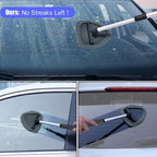 Windshield Cleaning Tool, Car Window Cleaner Windshield Cleaner with 4 Reusable and Washable Microfiber Pads and Extendable Handle Auto Inside Glass Wiper
