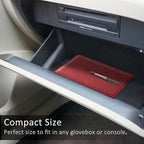 Car Registration and Insurance Card Holder, Vehicle Glove Box Card Organizer Wallet Automobile Accessories for License