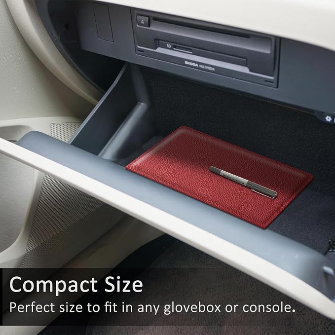 Car Registration and Insurance Card Holder, Vehicle Glove Box Card Organizer Wallet Automobile Accessories for License