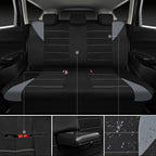 Waterproof Car Seat Covers Full Sets, Universal Fit Seat Covers for Cars, EVA Neoprene Seat Cover Set Full Sets, Interior Covers for Auto SUV,Vans,sedans, Trucks,(Black and Gray)