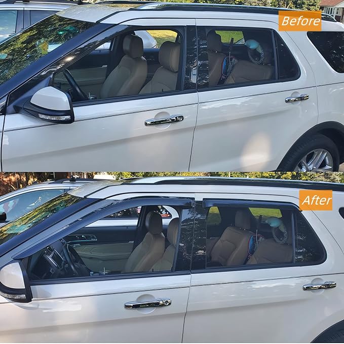 94043 Sunproof Waterproof Side Window Wind Deflector, 4pcs Protective Replacements Rain Guards Set, Window Visor fit for 2005-2012 Toyota Avalon