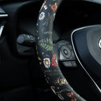 Mushroom Steering Wheel Cover Auto Leather Steering Wheel Protector, Anti-Slip, Breathable, Absorbing Sweat, Universal Mushroom Car Accessories 14.5–15 inch,Fit for Most Car, Trucks, SUV