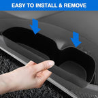 Toyota RAV4 2023-Present Car Door Storage Box and Trash Can, 4 Compartments, Black, Plastic, Slip Resistant, Organizing, Storing, Traveling, 2 Pounds