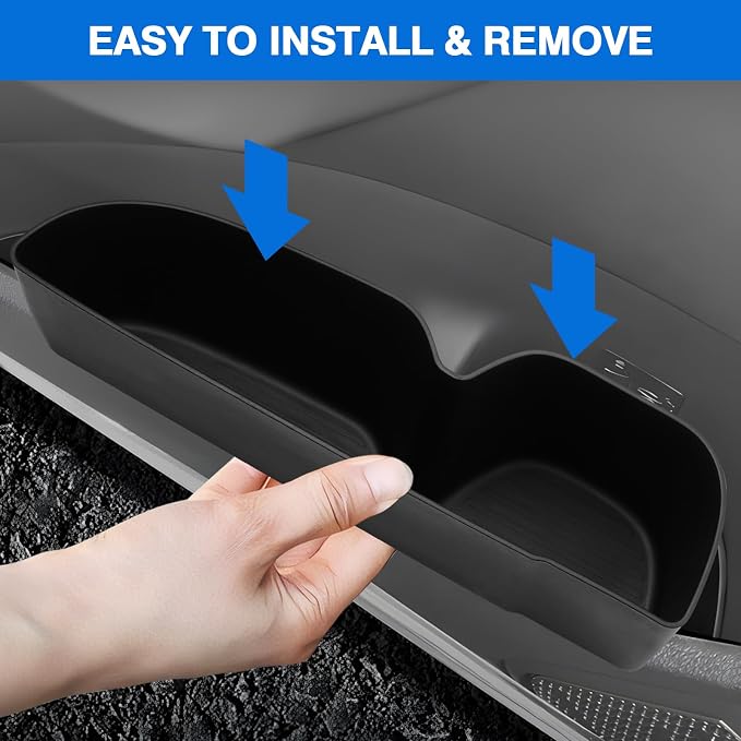 Toyota RAV4 2023-Present Car Door Storage Box and Trash Can, 4 Compartments, Black, Plastic, Slip Resistant, Organizing, Storing, Traveling, 2 Pounds
