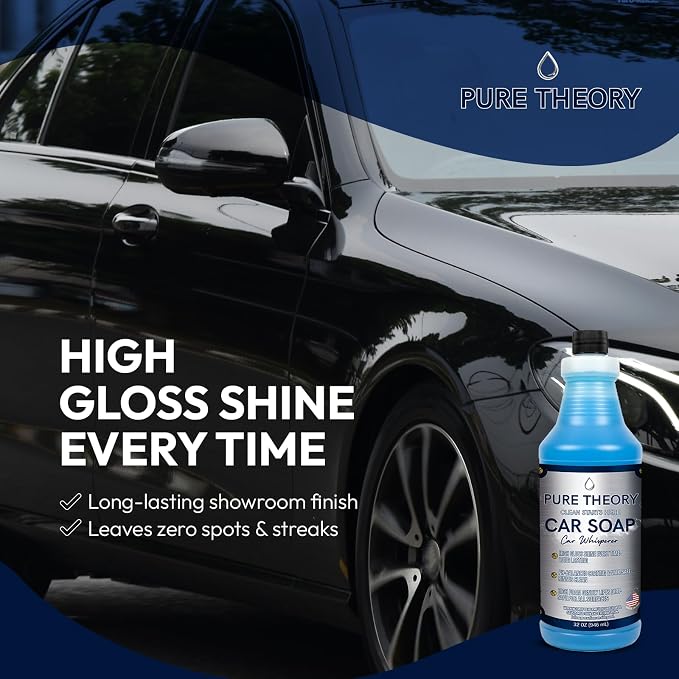 Car Whisperer – Premium Car Wash Soap 32 fl oz | High-Foam, pH-Balanced Formula | Streak-Free Shine | Protects Wax and Coatings | Safe for All Finishes | MADE IN USA