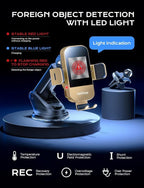 Wireless Car Charger, 15W Fast Charging Auto Clamping Car Charger Phone Mount Phone Holder fit for iPhone 15 14 13 12 11 Pro Max Xs, Samsung Galaxy S24 Ultra S23 S22 S21, S20, S10+, Golden