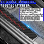 Car Door Sill Protector, Anti-Scratch Automotive Doors Threshold Strip Sticker, Waterproof Auto Door Entry Edge Guard, Carbon Fiber Decoration Trim Cover for Car, SUV, Truck (Red-4PCS)