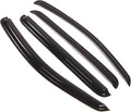 WD2-116 Dark Smoke 4 Pcs Set Window Visor (Outside Mount) Deflector Rain Guard Compatible with 2004-2009 Dodge Durango