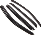 WD2-116 Dark Smoke 4 Pcs Set Window Visor (Outside Mount) Deflector Rain Guard Compatible with 2004-2009 Dodge Durango