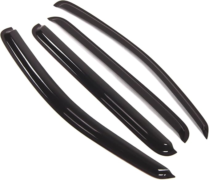WD2-116 Dark Smoke 4 Pcs Set Window Visor (Outside Mount) Deflector Rain Guard Compatible with 2004-2009 Dodge Durango