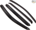 Outside Mount Window Vent Visors Rain Guards Compatible with Chrysler Aspen 2007-2010 | Side Window Wind Deflectors Rain Shields | Black Tinted, 4 Pcs Set, BGWV-116-2