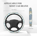 Marine Seashells Steering Wheel Covers Corals Universal 15 Inch Car Wheel Cover,Anti-Slip Breathable Car Accessories Protector Fit for Trucks,Sedans,SUVs,Vans