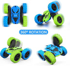 Remote Control Car for Kids, 360° Rotating Double-Sided RC Car with LED Headlights, 4WD 2.4GHz Electric Rechargeable Toy Vehicle for Boys and Girls, Perfect Birthday