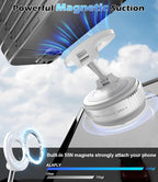 Car Phone Mount for Magsafe, 360° Adjustable Magnetic Phone Holder Foldable Suction Cup Phone Mount for Car/Gym/Mirror Mount for iPhone/Android, White