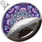 Purple Mandala Lotus Car Steering Wheel Sun Shade Cover Anti-Heat Steering Wheel Accessories 17 inch Auto Steering Wheel Sun Shield Universal Fit for Most Cars SUV Trucks Van
