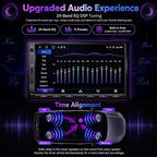 A5L 7 inch Android Double DIN Car Stereo, Wireless CarPlay & Android Auto, Wi-Fi/USB/BT, QLED Touchscreen Car CarPlay, Backup Camera,MirrorLink, 24B-EQ DSP, SWC,FM/AM/SS Radio, AI&GPS Track