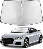 Windshield Sunshade Compatible for Audi TT, TT RS, TTS 2000-2021 2022 2023, Sun Visor for Front Windshield & Window Sun Shade Cover, UV Heat Blocker & Protector, Car Accessories