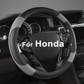 Steering Wheel Cover for Honda Civic(2006-2015),CR-Z, Insight, S2000 (Gray+Black-Small Size)