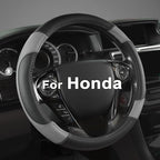 Steering Wheel Cover for Honda Civic(2006-2015),CR-Z, Insight, S2000 (Gray+Black-Small Size)