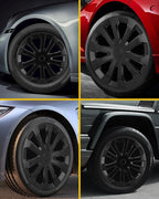 Hubcap Wheel Covers Hub Caps 16 Inch Set of 4 Black Universal Wheel Rim Cover R16 Stylish Car Decor Wheel Covers for Toyota Camry Nissan Mazda (black-10, 16 inch)