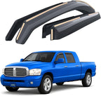 Goodyear Shatterproof in-Channel Window Deflectors for Dodge RAM 2002-2008 MegaCab, Rain Guards, Window Visors for Cars, Vent Deflector, Car Accessories, 4 pcs - GY008047