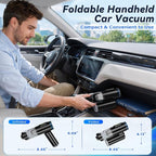 Handheld Car Vacuum Cleaner, Cordless with Brushless Motor, 120W, 3-in-1 Vacuum, Blow and Inflate, Multiple Nozzle Attachments
