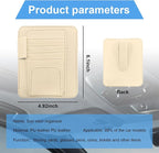Car Sun Visor Organizer, Small Auto Visor Organizer and Storage, Registration and Document Holder, Vehicle Accessories for Sunglasses, Document, Card, Pen, Driver License (Beige)