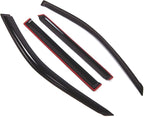 Outside Mount Window Vent Visors Rain Guards Compatible with Toyota Sienna 2004-2010 | Side Window Wind Deflectors Rain Shields | Smoke Tinted, 4 Pcs Set, DGWV-444