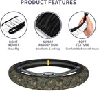 Camo Steering Wheel Covers Non Slip Neoprene Camouflage Tree Pattern Steering Wheel Protector Universal 15 inch for Men Women