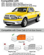 in-Channel Window Rain Guards Fit for Dodge RAM 2009-2018 Crew Cab Mega Cab Rain Guards Extra Durable Side Window Deflectors Visors Truck Vent Visors Vent Shades Car Accessories-4pcs