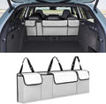 Car Trunk Organizer, Waterproof Collapsible Cargo Bag with 4 Pockets,Backseat Hanging Large Storage with Adjustable Straps, Sturdy Space Saver Frees Trunk Floor for SUV, Truck (white lime)