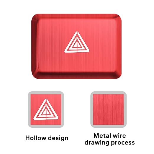 Polodunn for Honda Civic 2022-2025, for Accord/HRV/CRV 2023-2025, for Acura Integra 2023 2024 - Hazard Warning Light Push Button Cover, Emergency Flashers Trim Accessories (Red)