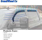 Window Deflectors Smoke Tinted In-Channel Side Window Vent Visor Deflectors Rain Guards Compatible with Routan 2009-2014 - 4pcs. GW0621